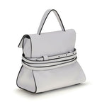 Moschino White Calf Leather Bos Taurus Handbag