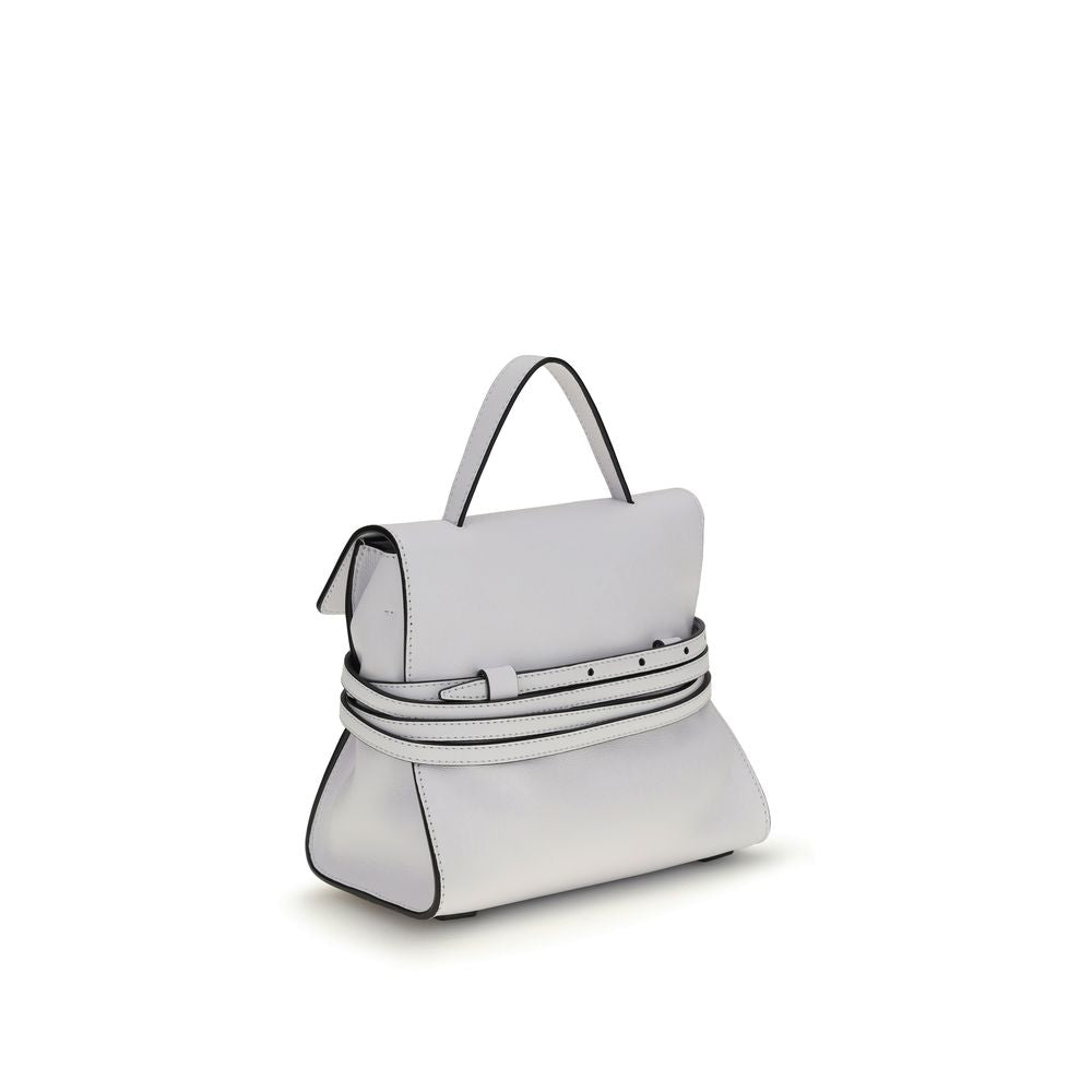 Moschino White Calf Leather Bos Taurus Handbag