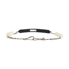Dolce & Gabbana Black Leather Silver Chain Bag Accessory Shoulder Strap