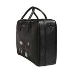 Dolce & Gabbana Black Car Man Applique Leather Weekender Borse Bag