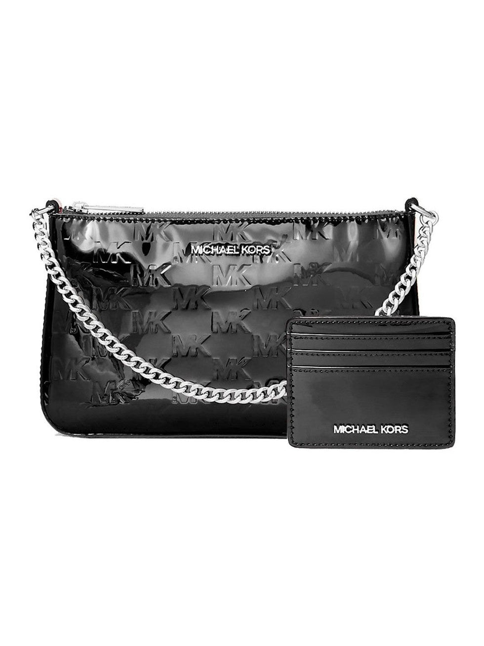 Michael Kors Black Canvas Clutch Bag