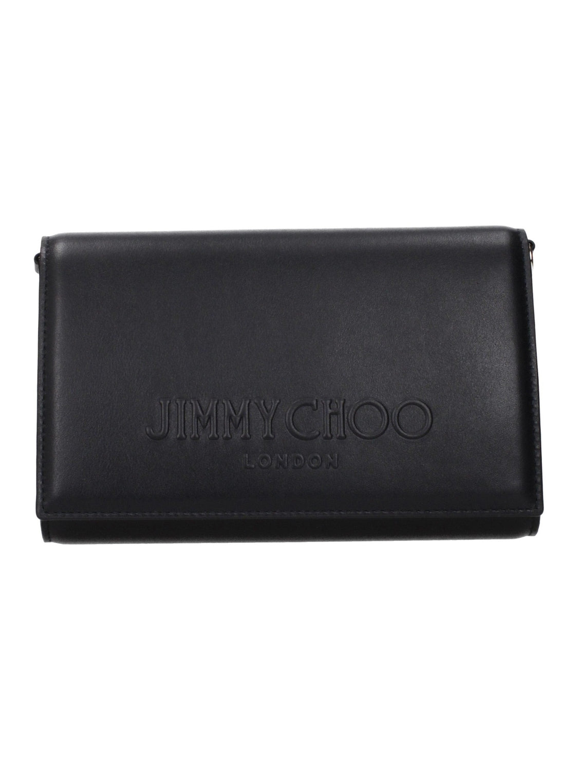 Jimmy Choo Black Leather Clutch Bag