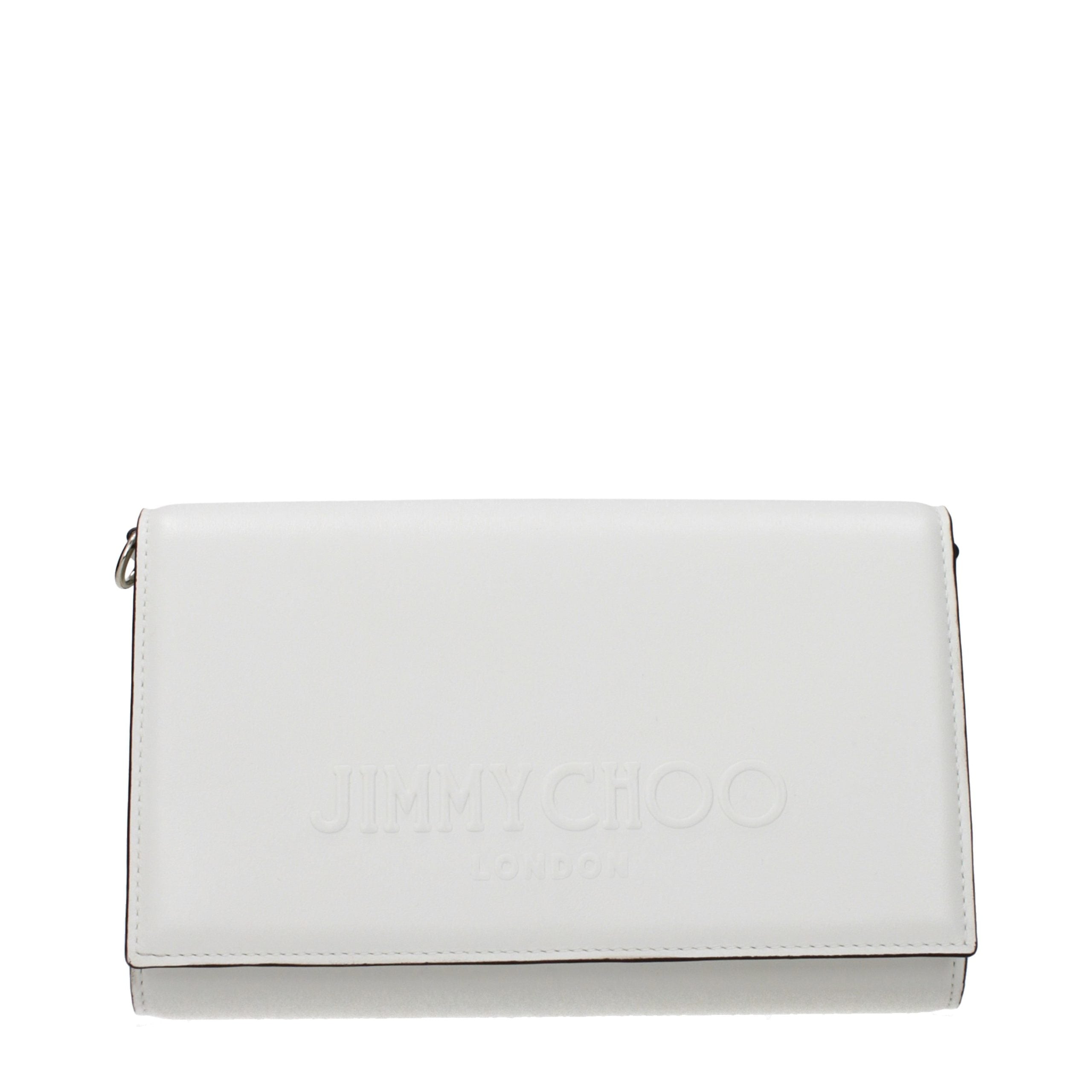Jimmy Choo White Leather Clutch Bag