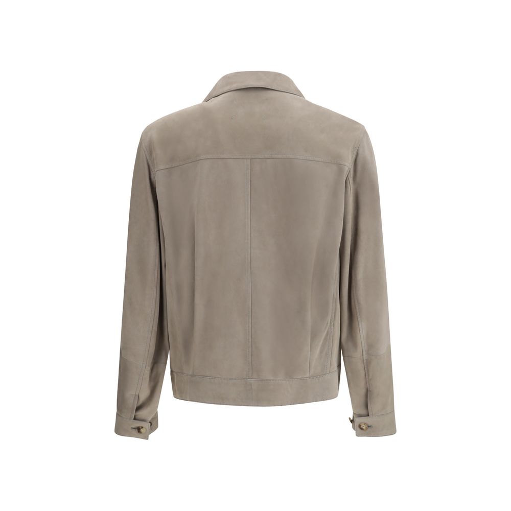 Bicolor Calf Leather Bos Taurus Leather Jacket