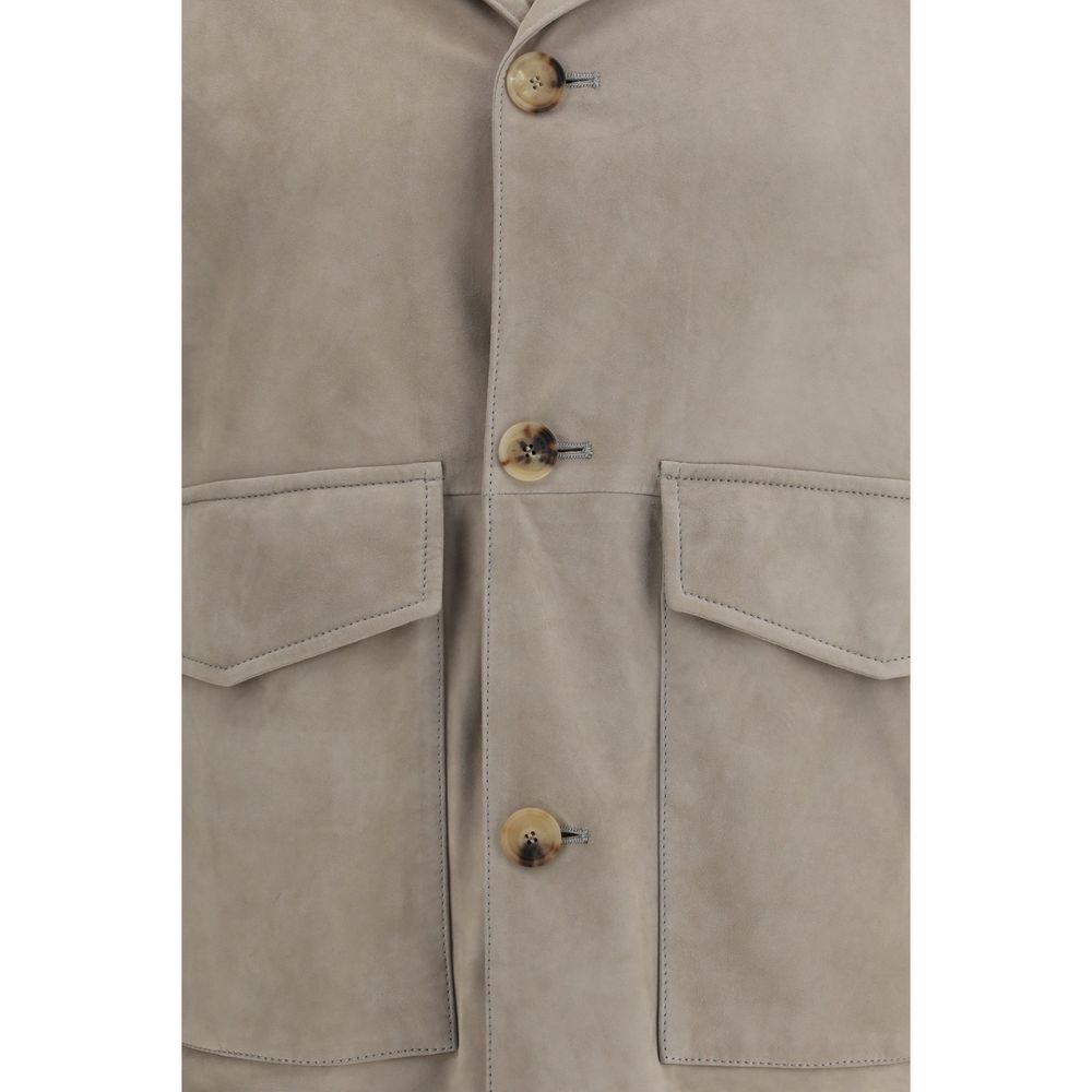 Bicolor Calf Leather Bos Taurus Leather Jacket