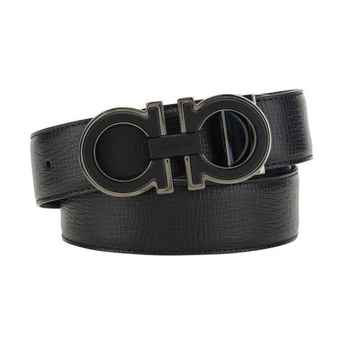Ferragamo Blue Calf Leather Bos Taurus Regular Belt