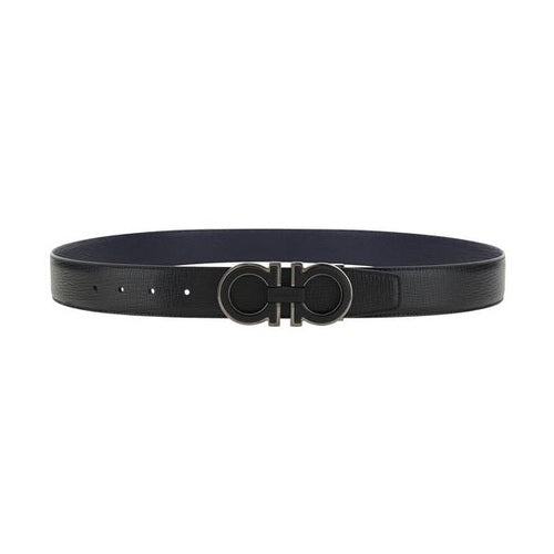 Ferragamo Blue Calf Leather Bos Taurus Regular Belt