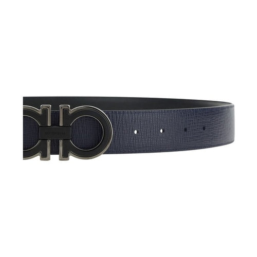 Ferragamo Blue Calf Leather Bos Taurus Regular Belt