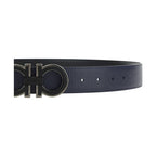 Ferragamo Blue Calf Leather Bos Taurus Regular Belt
