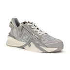 Fendi Gray Polyester Athletic Sneakers