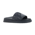 Fendi Gray Fabric Flat Sandals