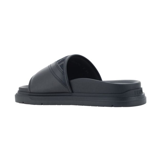 Fendi Gray Fabric Flat Sandals