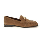 Fendi Brown Lamb Ovis Aries Aries Slip-On Loafers