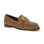 Fendi Brown Lamb Ovis Aries Aries Slip-On Loafers
