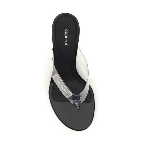 Coperni Black Pvc Flip-Flop Sandals