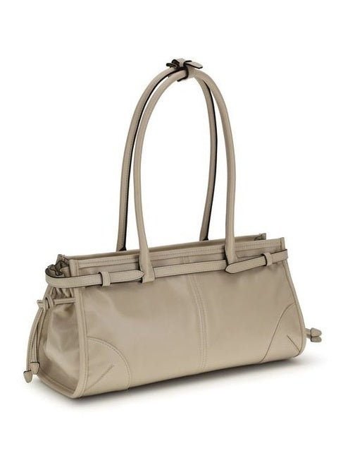 Prada Beige Calf Leather Bos Taurus Shoulder Bag