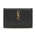 Saint Laurent Black Calf Leather Bos Taurus Wallet