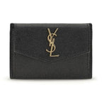 Saint Laurent Black Calf Leather Bos Taurus Wallet