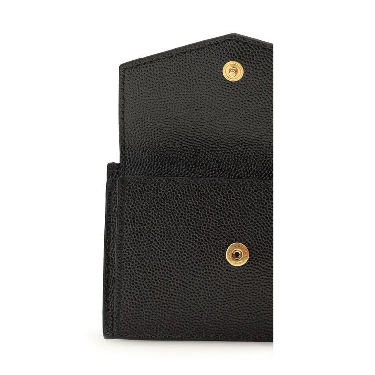 Saint Laurent Black Calf Leather Bos Taurus Wallet