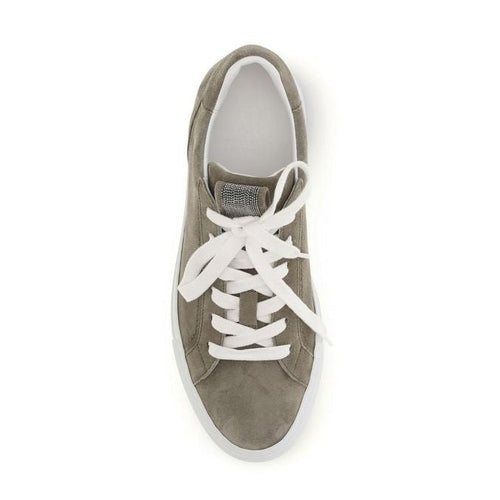 Brunello Cucinelli Gray Calf Leather Bos Taurus Sneakers