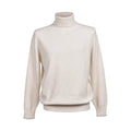 Brunello Cucinelli White Leather Turtleneck