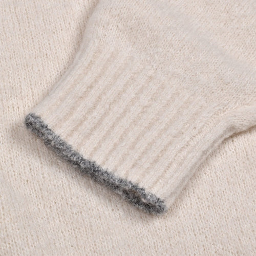Brunello Cucinelli White Leather Turtleneck