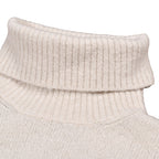 Brunello Cucinelli White Leather Turtleneck