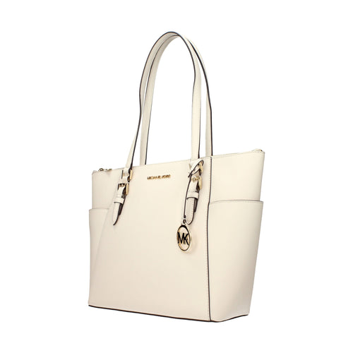 Beige Leather Shoulder Bag