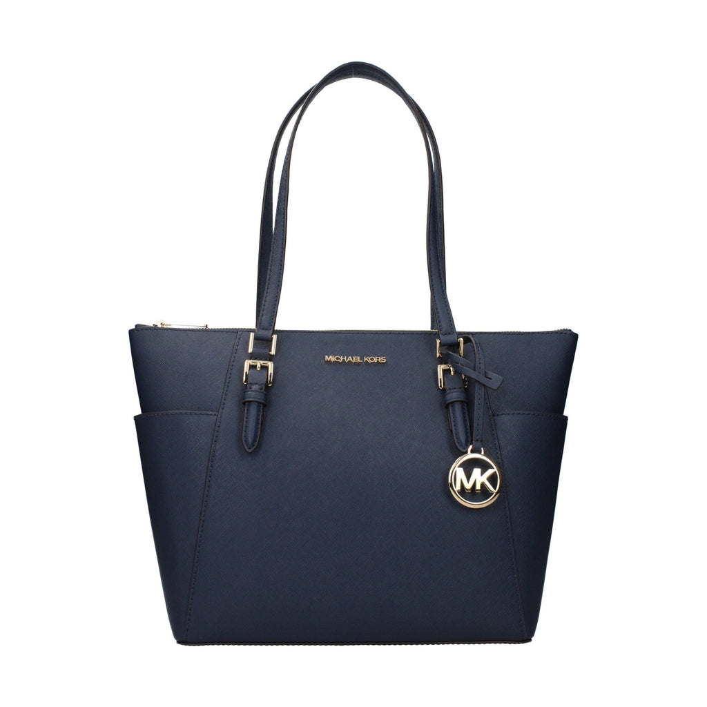 Michael Kors Blue Leather Shoulder Bag