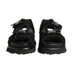 Dolce & Gabbana Black Logo Detailed Men Chunky Sandals Shoes