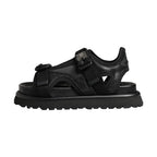 Dolce & Gabbana Black Logo Detailed Men Chunky Sandals Shoes