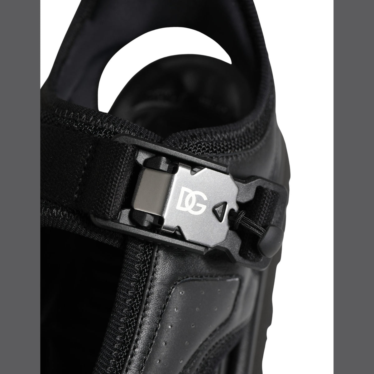 Black Logo Detailed Men Chunky Sandals Shoes