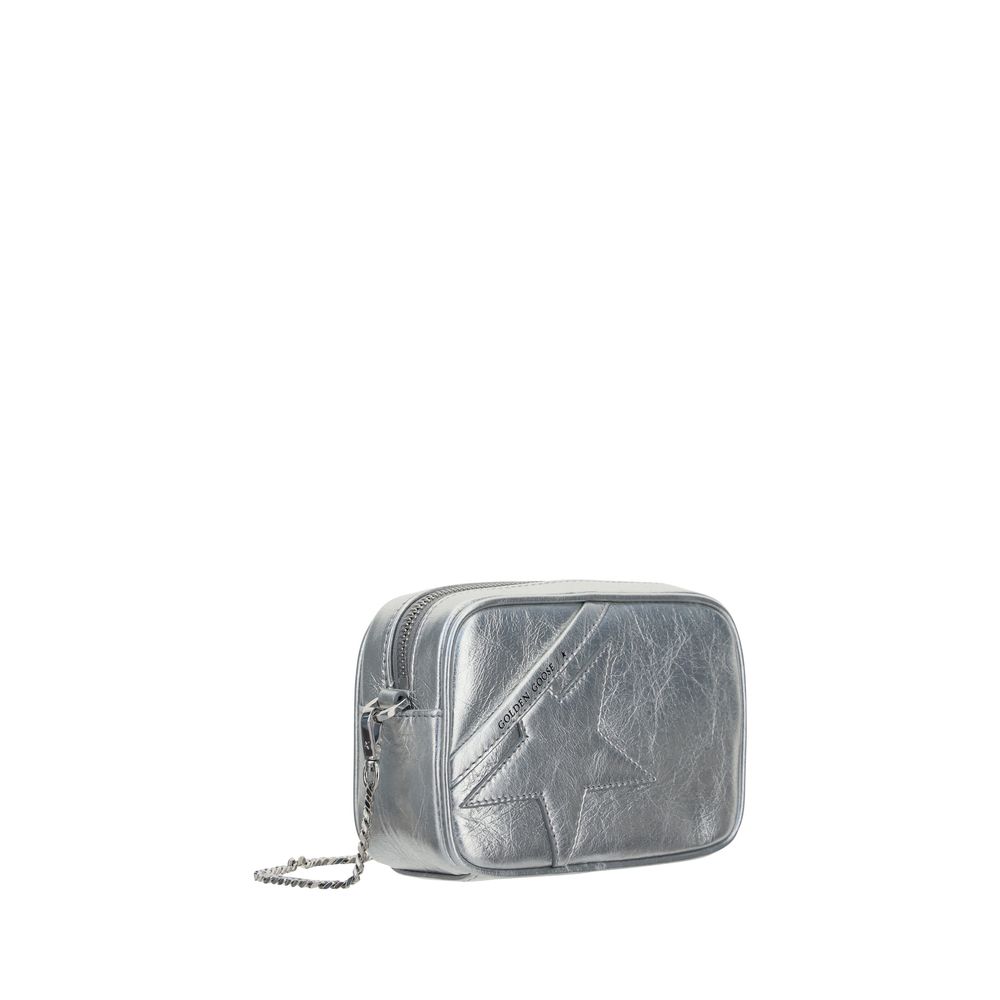 Golden Goose Gray Calf Leather Bos Taurus Shoulder Bag