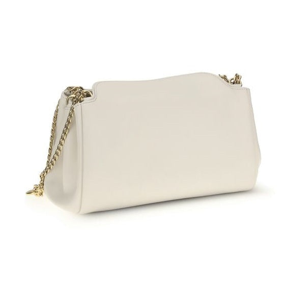 Prada White Calf Leather Bos Taurus Shoulder Bag