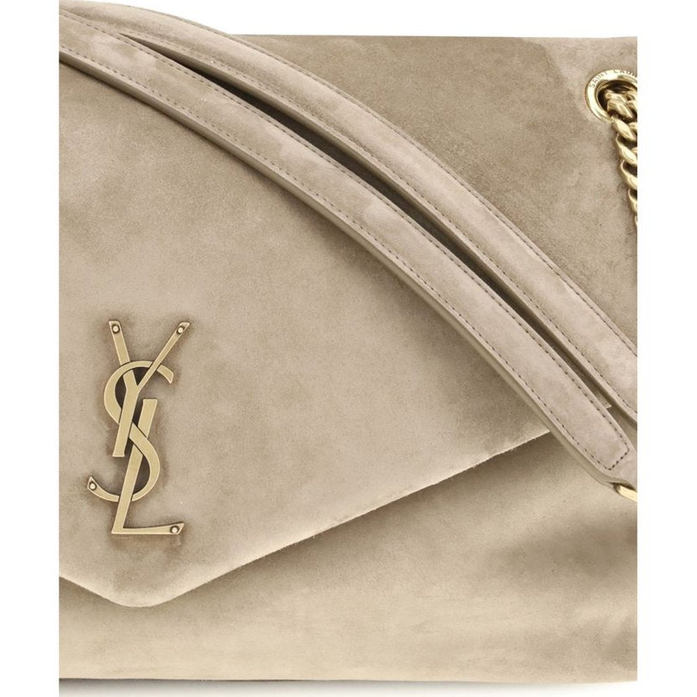 Saint Laurent Beige Calf Leather Bos Taurus Shoulder Bag