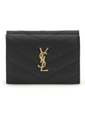 Saint Laurent Black Calf Leather Bos Taurus Wallet