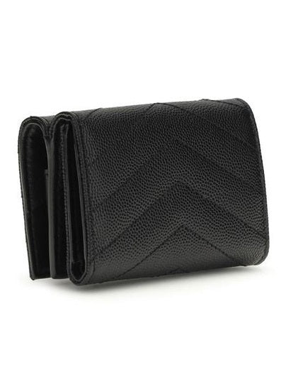 Saint Laurent Black Calf Leather Bos Taurus Wallet