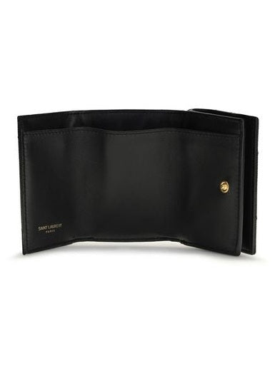 Saint Laurent Black Calf Leather Bos Taurus Wallet