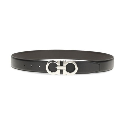 Ferragamo Black Leather Regular Belt