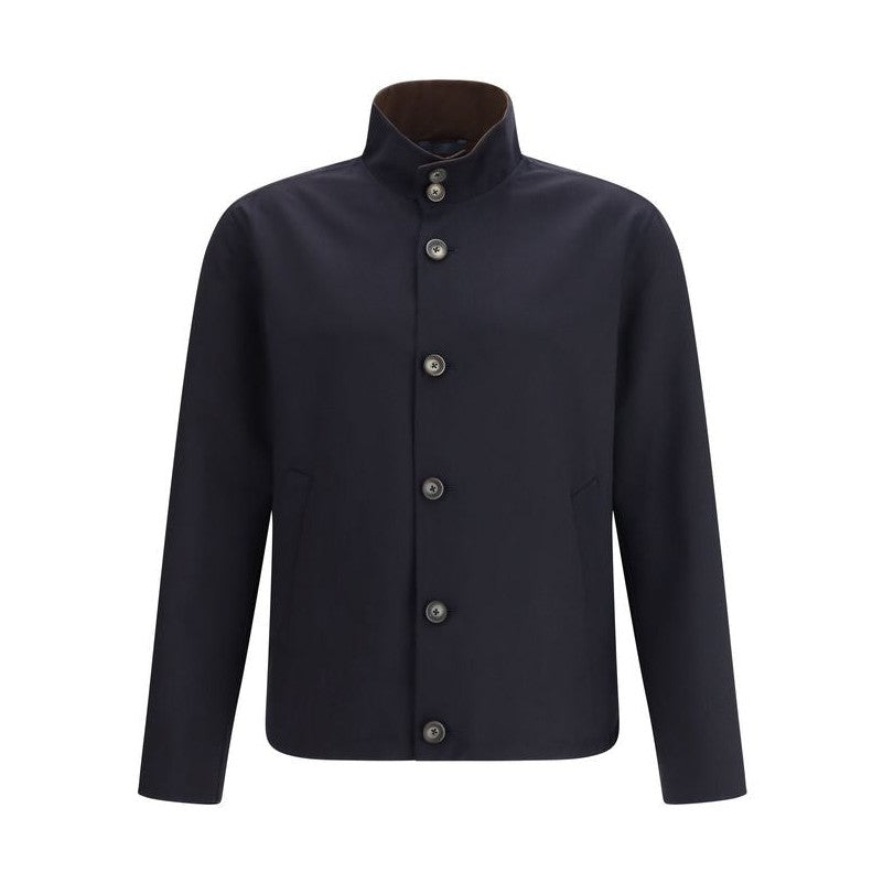 Herno Blue Elastane Coat