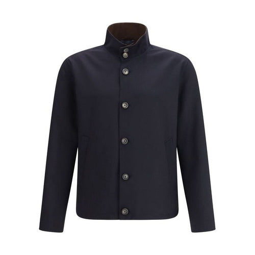 Herno Blue Elastane Coat
