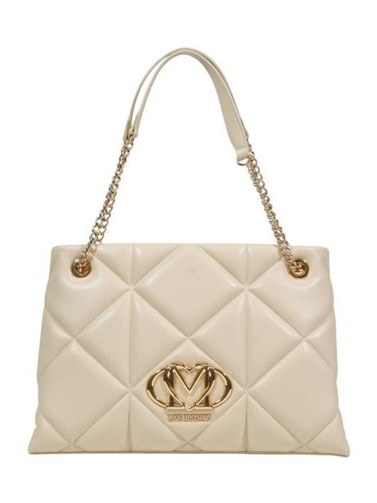Love Moschino Beige Artificial Leather Handbag