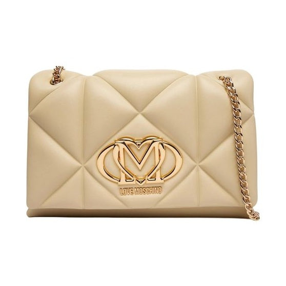 Love Moschino Beige Artificial Leather Handbag