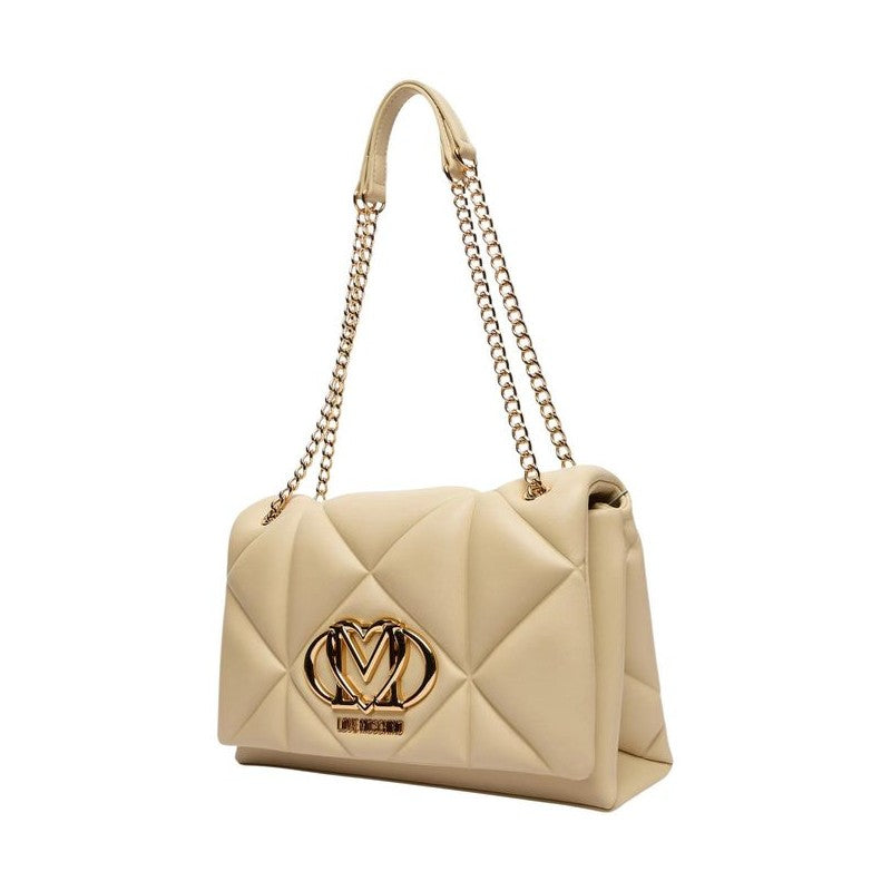 Love Moschino Beige Artificial Leather Handbag