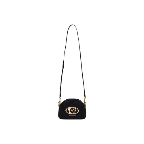 Love Moschino Black Suede Leather Handbag