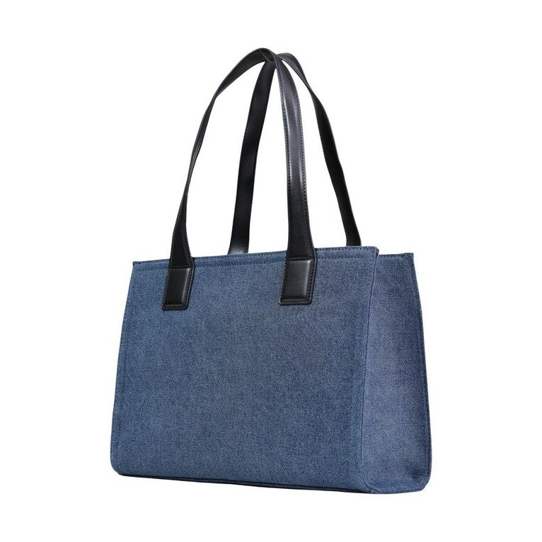 Love Moschino Blue Cotton Handbag