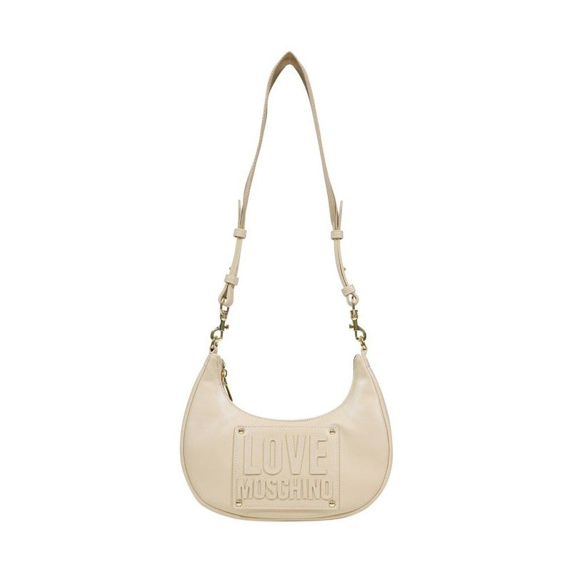 Love Moschino Cream Polyethylene Handbag