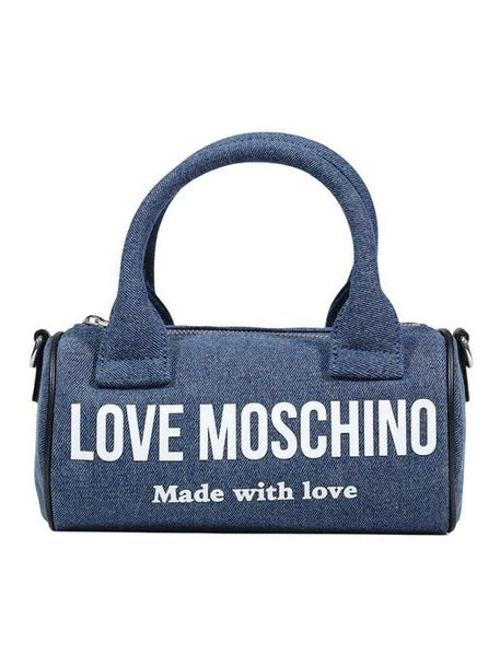 Love Moschino Blue Cotton Handbag