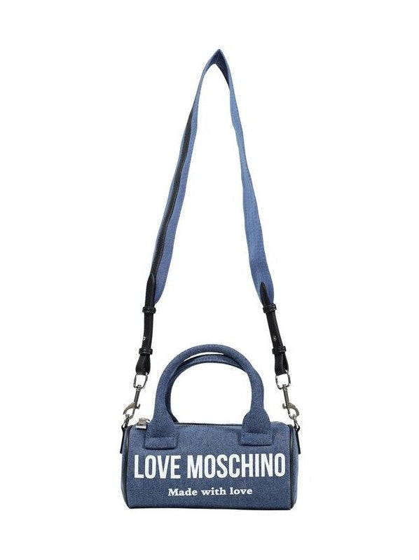 Love Moschino Blue Cotton Handbag
