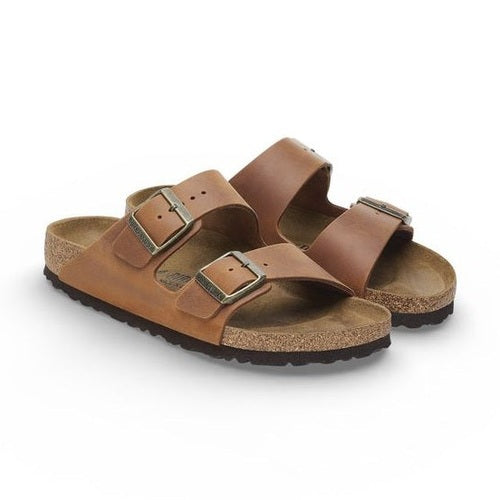 Birkenstock Brown Leather Flat Sandals